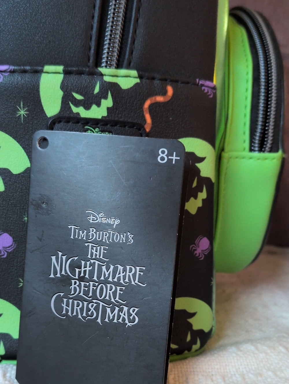 Disney The Nightmare Before Christmas Oogie Boogie Green and Black Mini Backpack - Picture 5 of 5